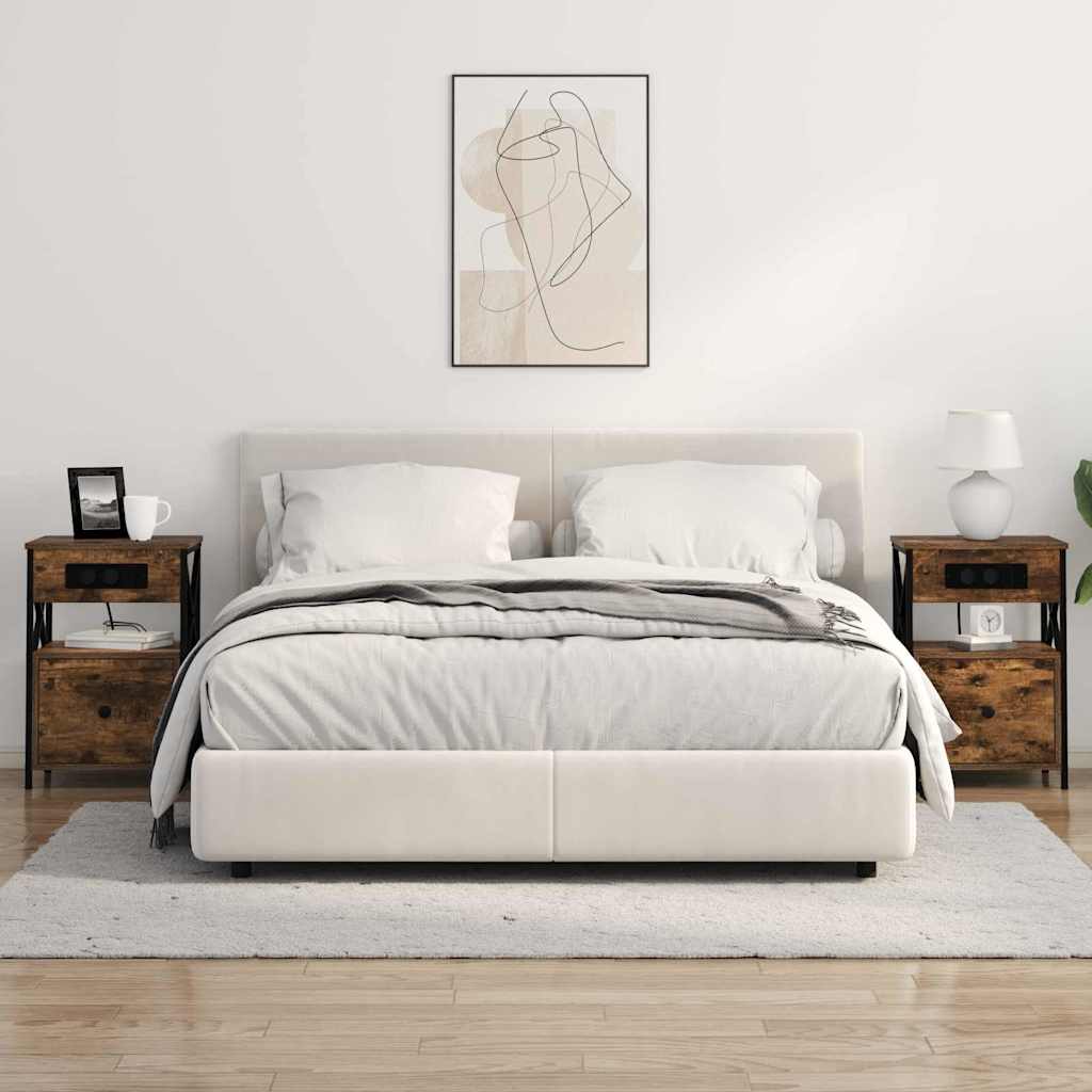 Armadio da Notte Rovere fumé 40 x 31 x 60 cm Legno multistrato | homemem39