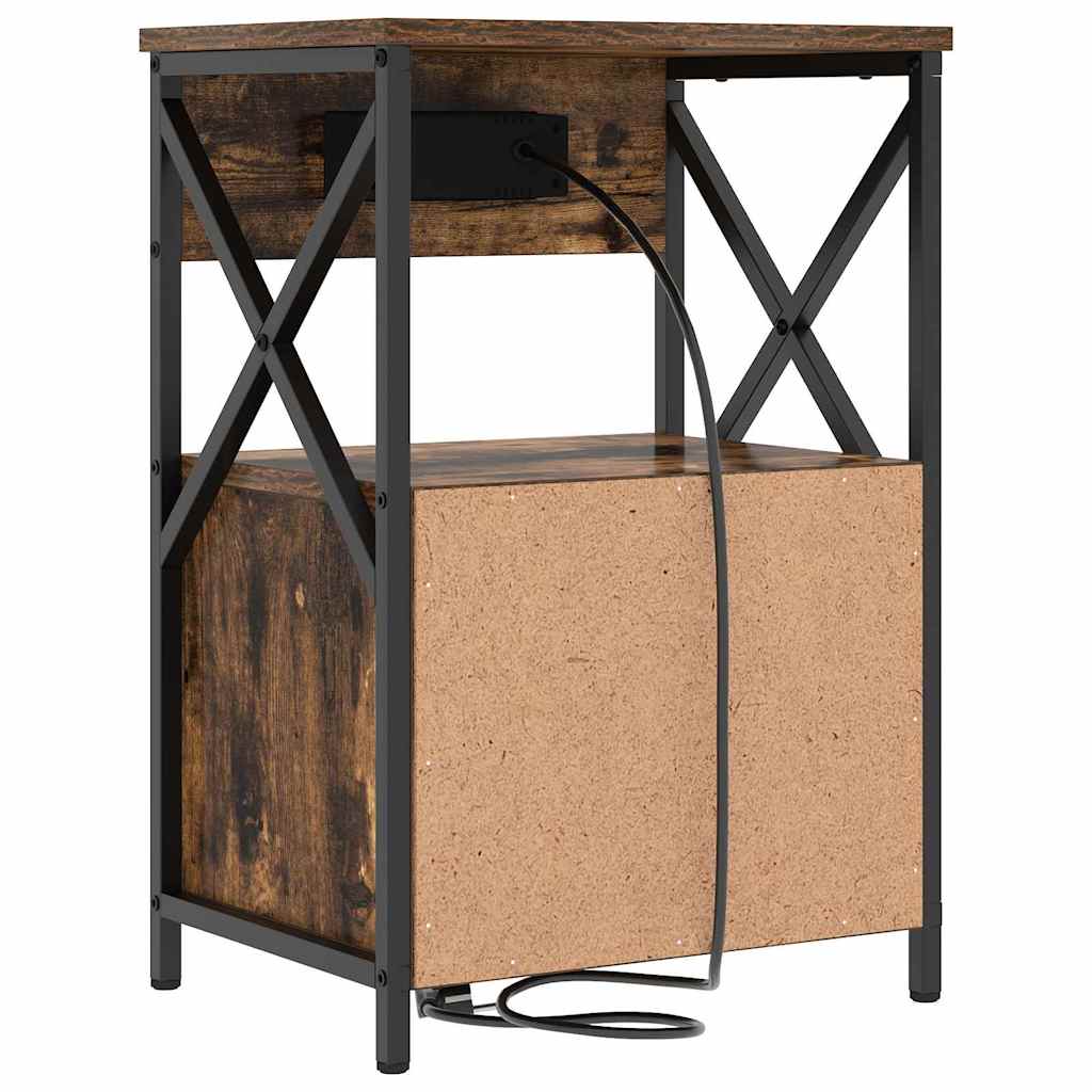Armadio da Notte Rovere fumé 40 x 31 x 60 cm Legno multistrato | homemem39
