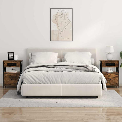 Armadio da Notte con cassetto 2 pcs Rovere fumé 40 x 31 x 60 cm | homemem39