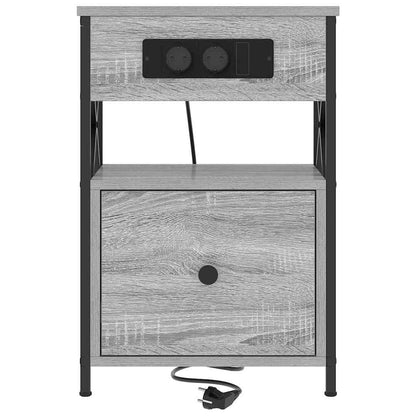 Armadio da Notte con cassetto Grigio Sonoma 40 x 31 x 60 cm | homemem39