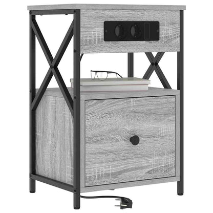 Armadio da Notte con cassetto Grigio Sonoma 40 x 31 x 60 cm | homemem39
