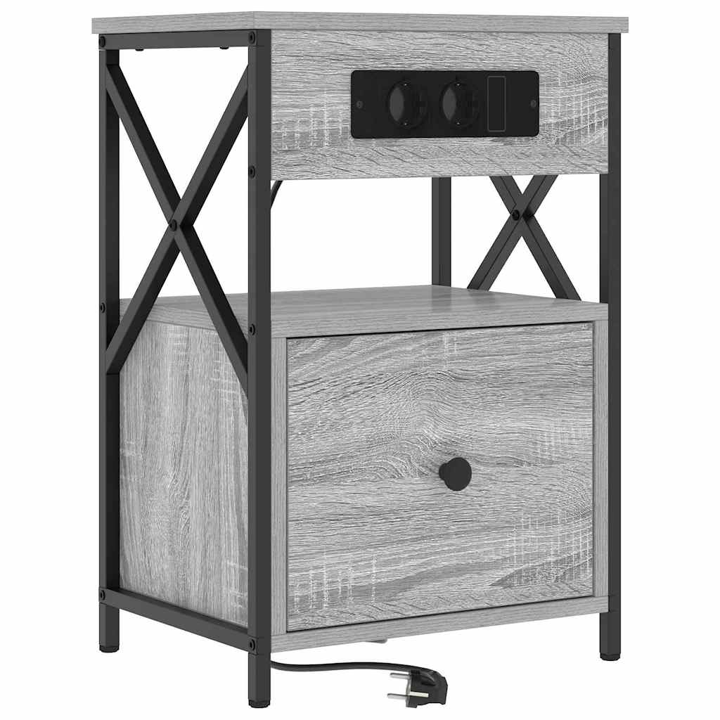 Armadio da Notte 2 pcs Grigio Sonoma 40 x 31 x 60 cm | homemem39