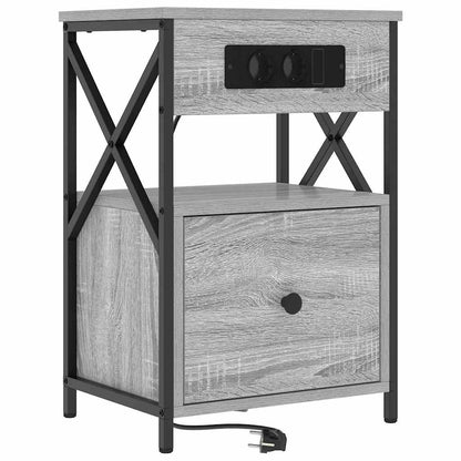 Armadio da Notte 2 pcs Grigio Sonoma 40 x 31 x 60 cm | homemem39
