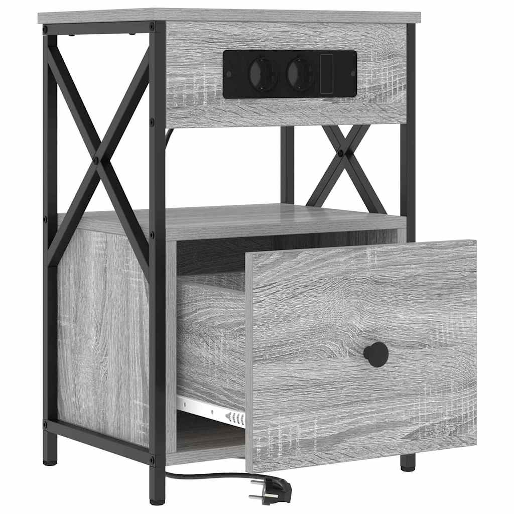 Armadio da Notte 2 pcs Grigio Sonoma 40 x 31 x 60 cm | homemem39