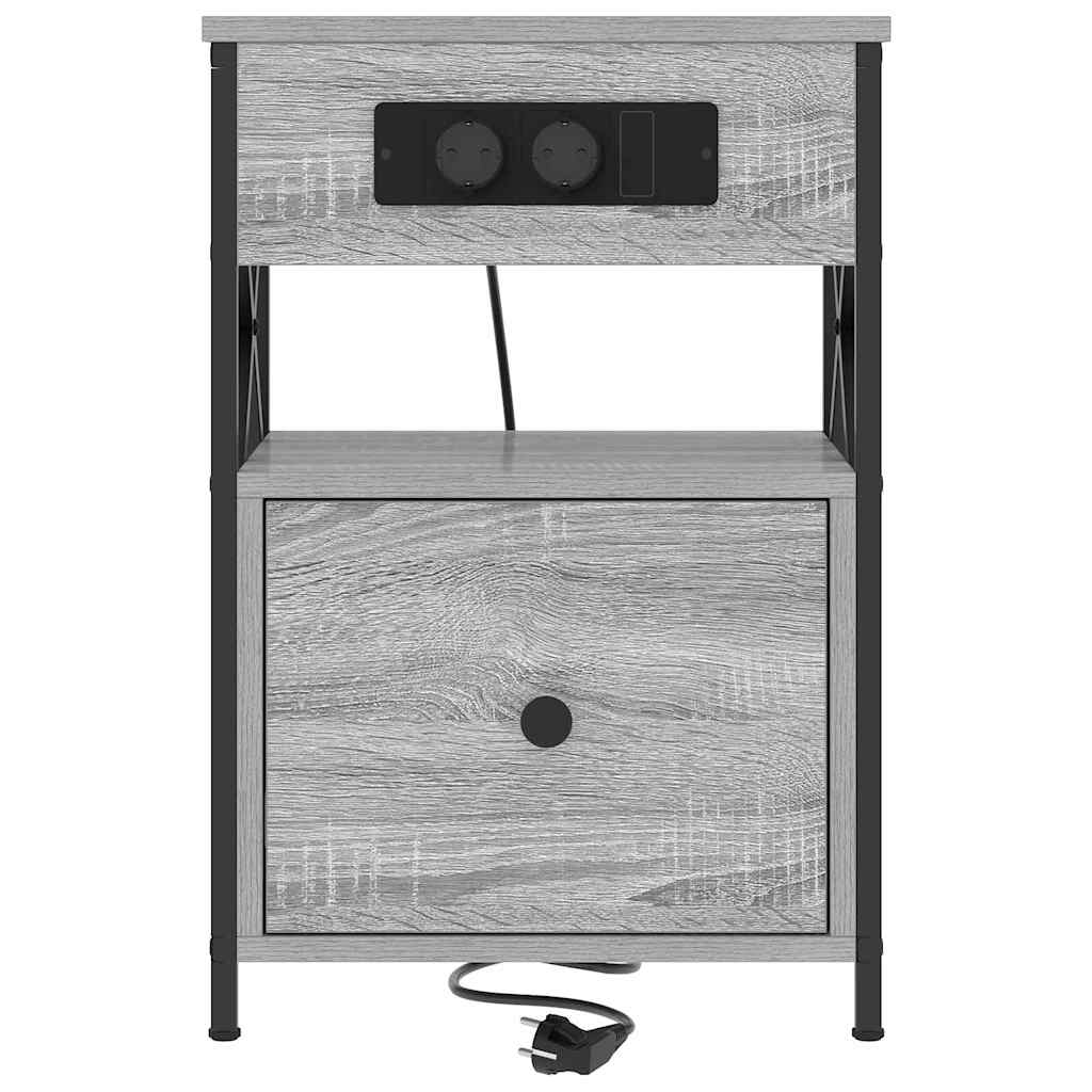 Armadio da Notte 2 pcs Grigio Sonoma 40 x 31 x 60 cm | homemem39