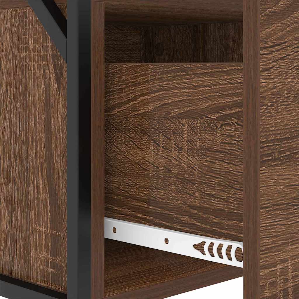 Armadio da Notte Rovere Marrone 40 x 31 x 60 cm