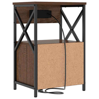 Armadio da Notte con cassetto Rovere Marrone 40 x 31 x 60 cm | homemem39