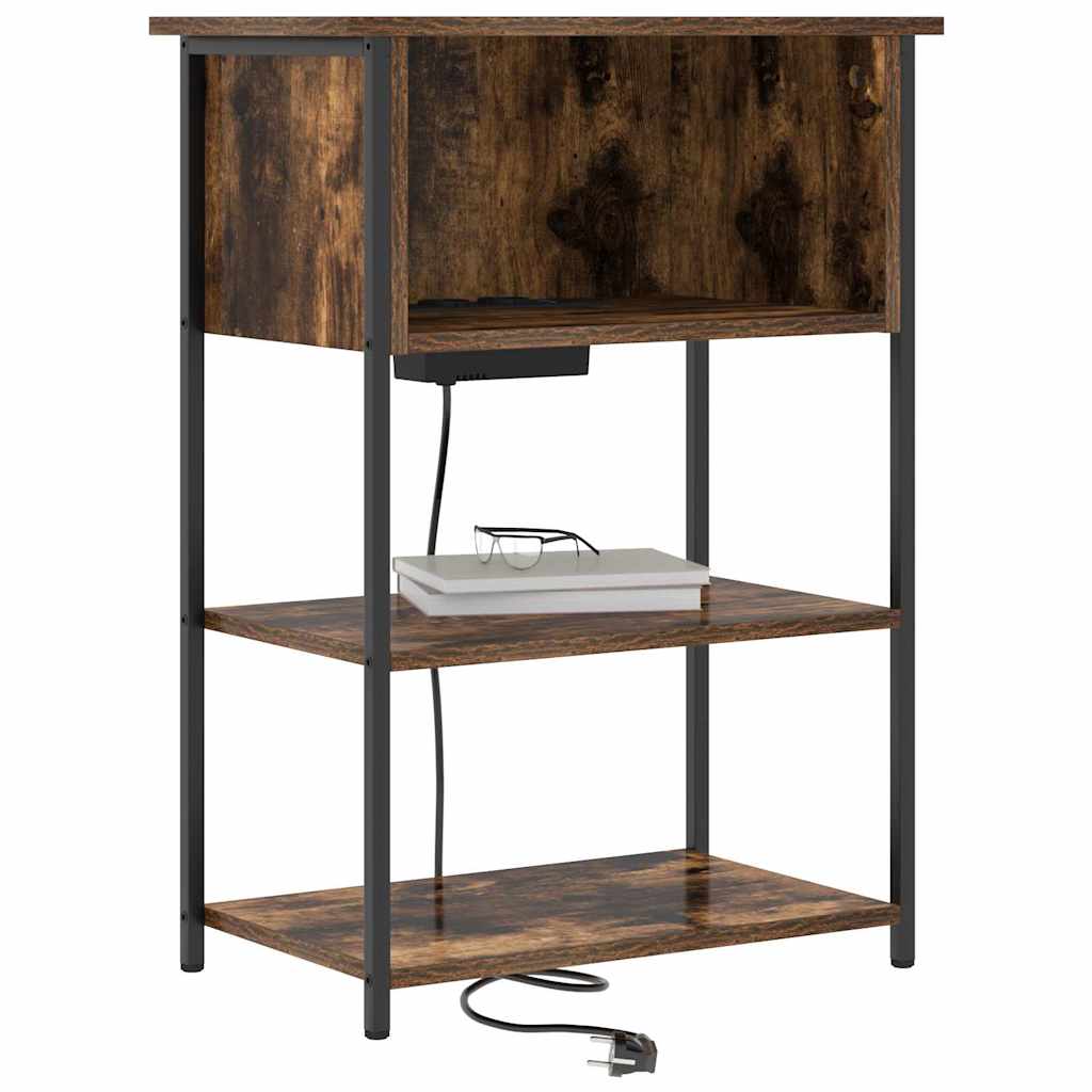 Armadio da Notte Rovere fumé 55 x 31 x 76 cm Legno multistrato