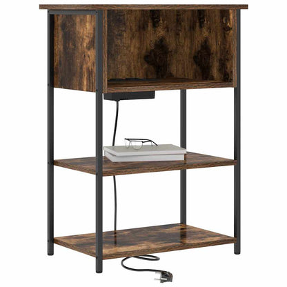 Armadio da Notte Rovere fumé 55 x 31 x 76 cm Legno multistrato