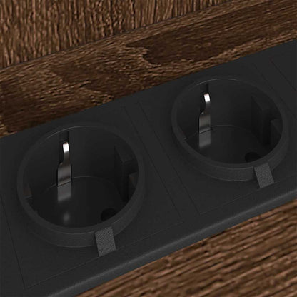 Armadio da Notte Rovere Marrone 55 x 31 x 76 cm | homemem39