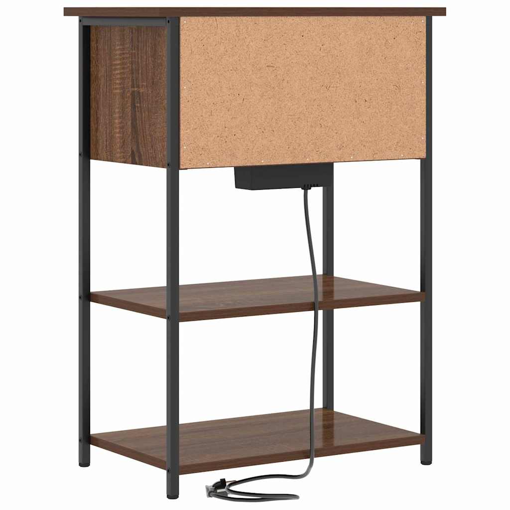 Armadio da Notte Rovere Marrone 55 x 31 x 76 cm | homemem39