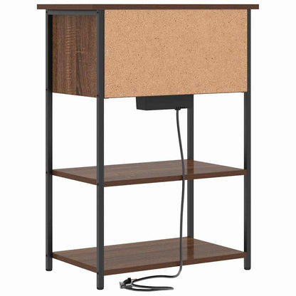 Armadio da Notte Rovere Marrone 55 x 31 x 76 cm | homemem39