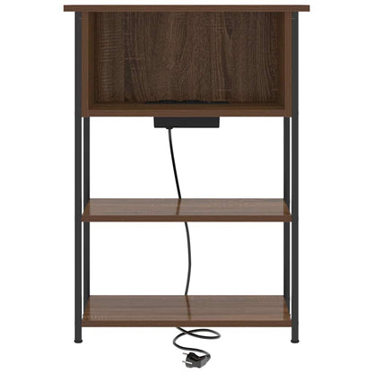 Armadio da Notte Rovere Marrone 55 x 31 x 76 cm | homemem39