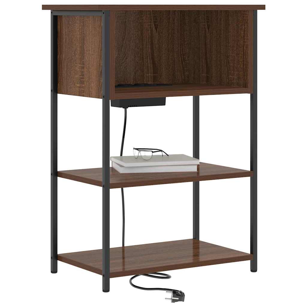 Armadio da Notte Rovere Marrone 55 x 31 x 76 cm