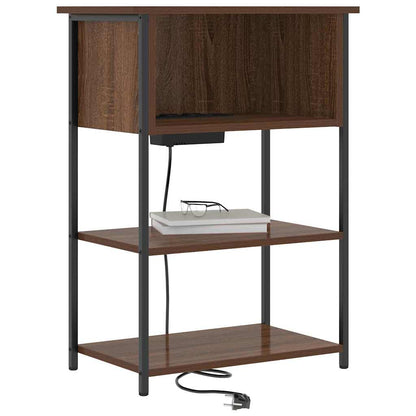 Armadio da Notte Rovere Marrone 55 x 31 x 76 cm
