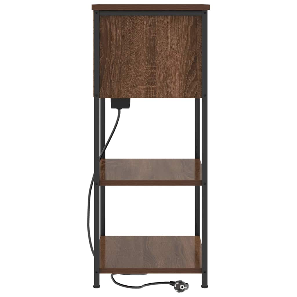 Armadio da Notte Rovere Marrone 55 x 31 x 76 cm | homemem39