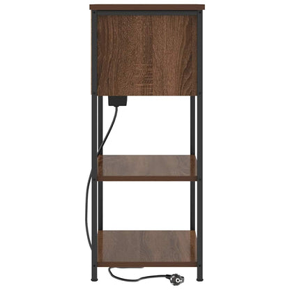 Armadio da Notte Rovere Marrone 55 x 31 x 76 cm | homemem39