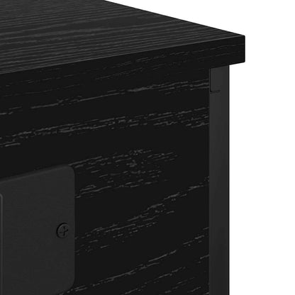 Armadio da Notte 2 pcs Rovere Nero 41 x 31 x 51 cm | homemem39