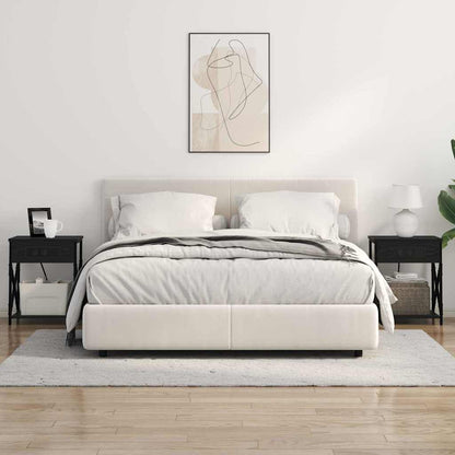 Armadio da Notte 2 pcs Rovere Nero 41 x 31 x 51 cm | homemem39