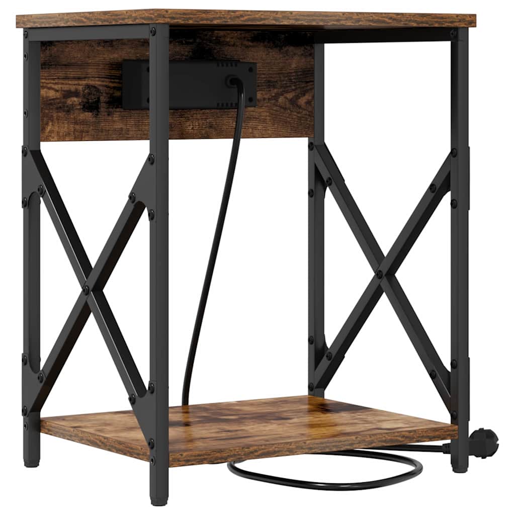 Armadio da Notte Rovere fumé 41 x 31 x 51 cm Legno multistrato | homemem39