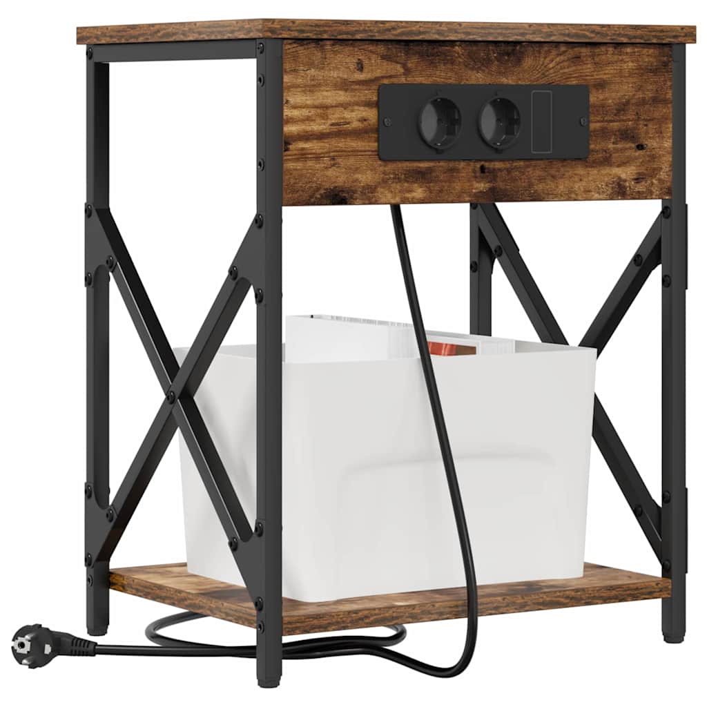 Armadio da Notte Rovere fumé 41 x 31 x 51 cm Legno multistrato | homemem39