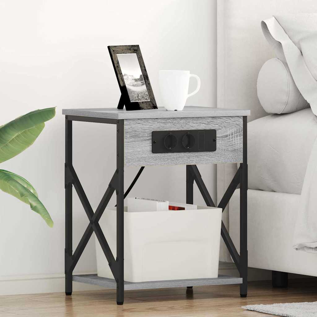 Armadio da Notte Grigio Sonoma 41 x 31 x 51 cm