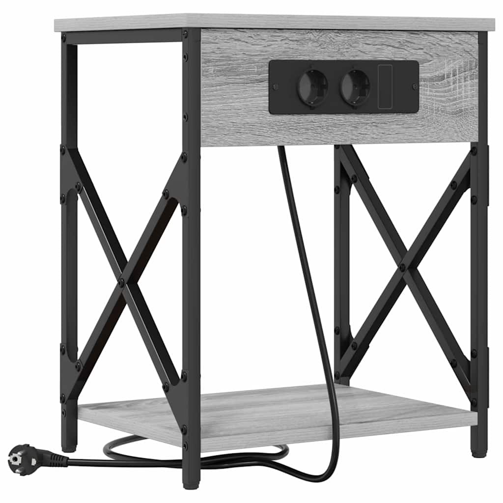 Armadio da Notte Grigio Sonoma 41 x 31 x 51 cm