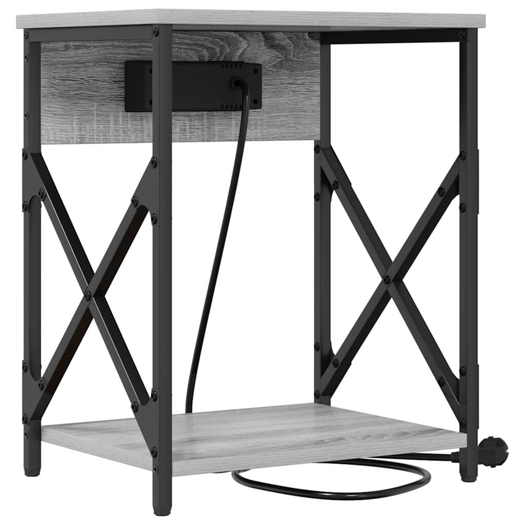 Armadio da Notte 2 pcs Grigio Sonoma 41 x 31 x 51 cm
