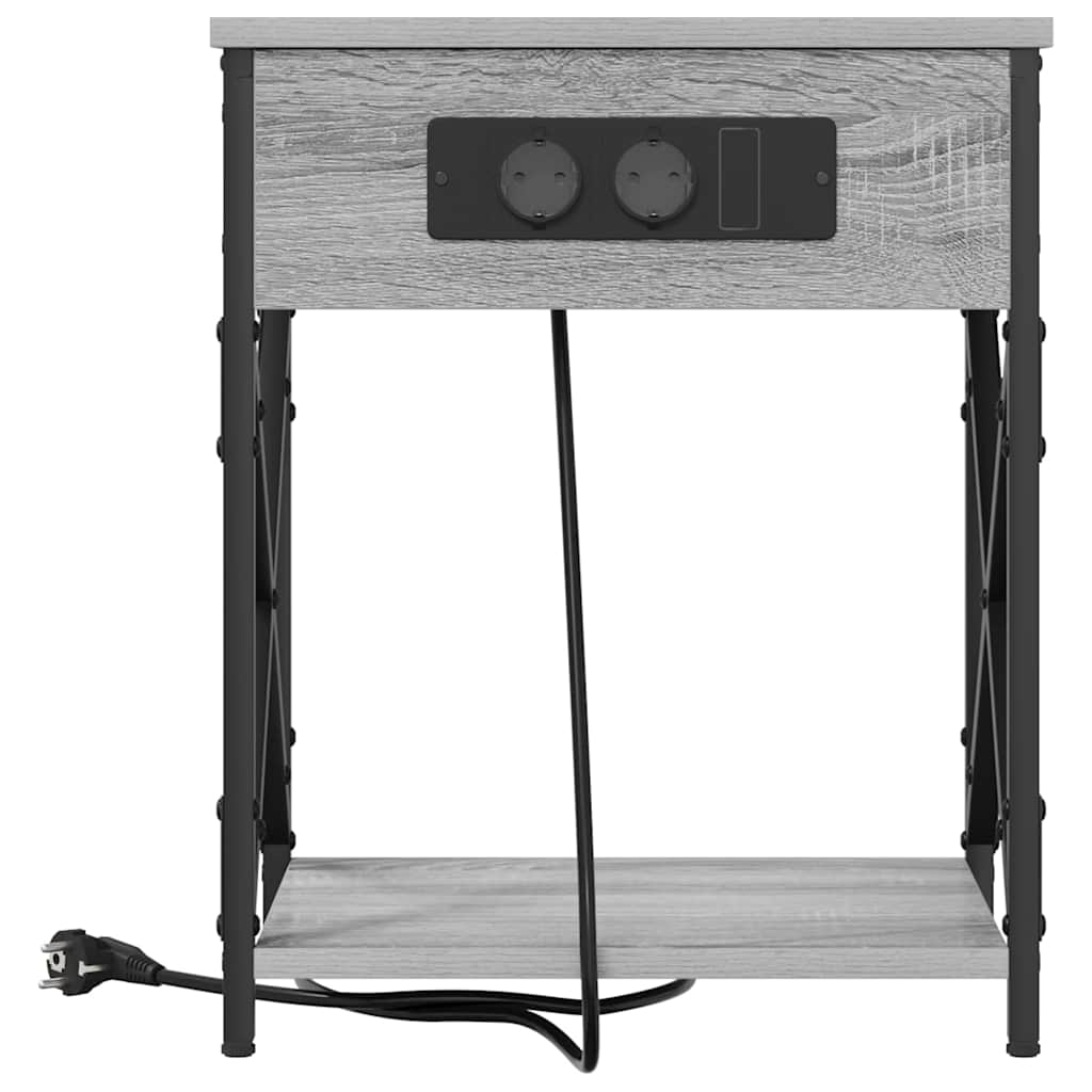Armadio da Notte 2 pcs Grigio Sonoma 41 x 31 x 51 cm