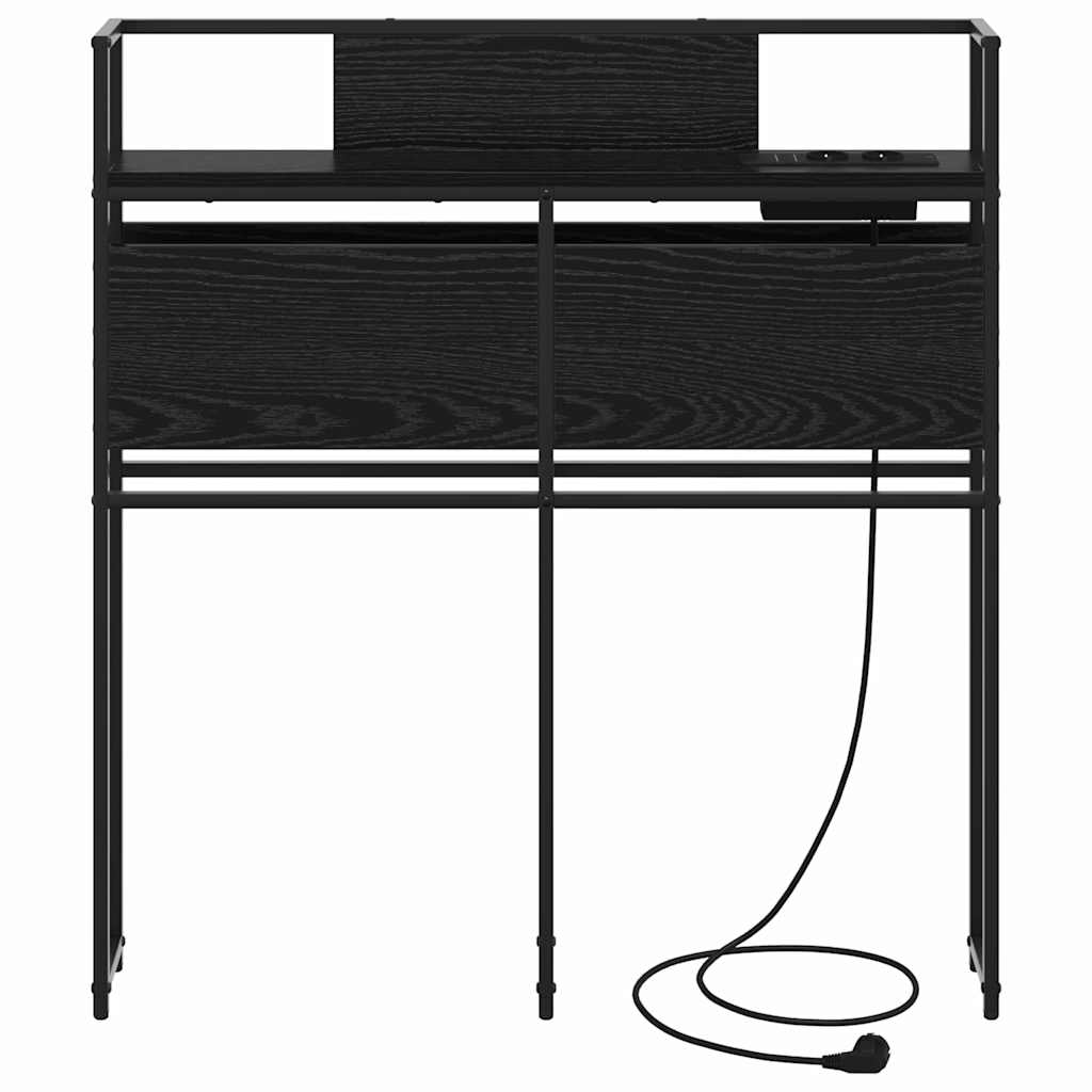 Testata contenitore Rovere nero 75 cm Legno multistrato