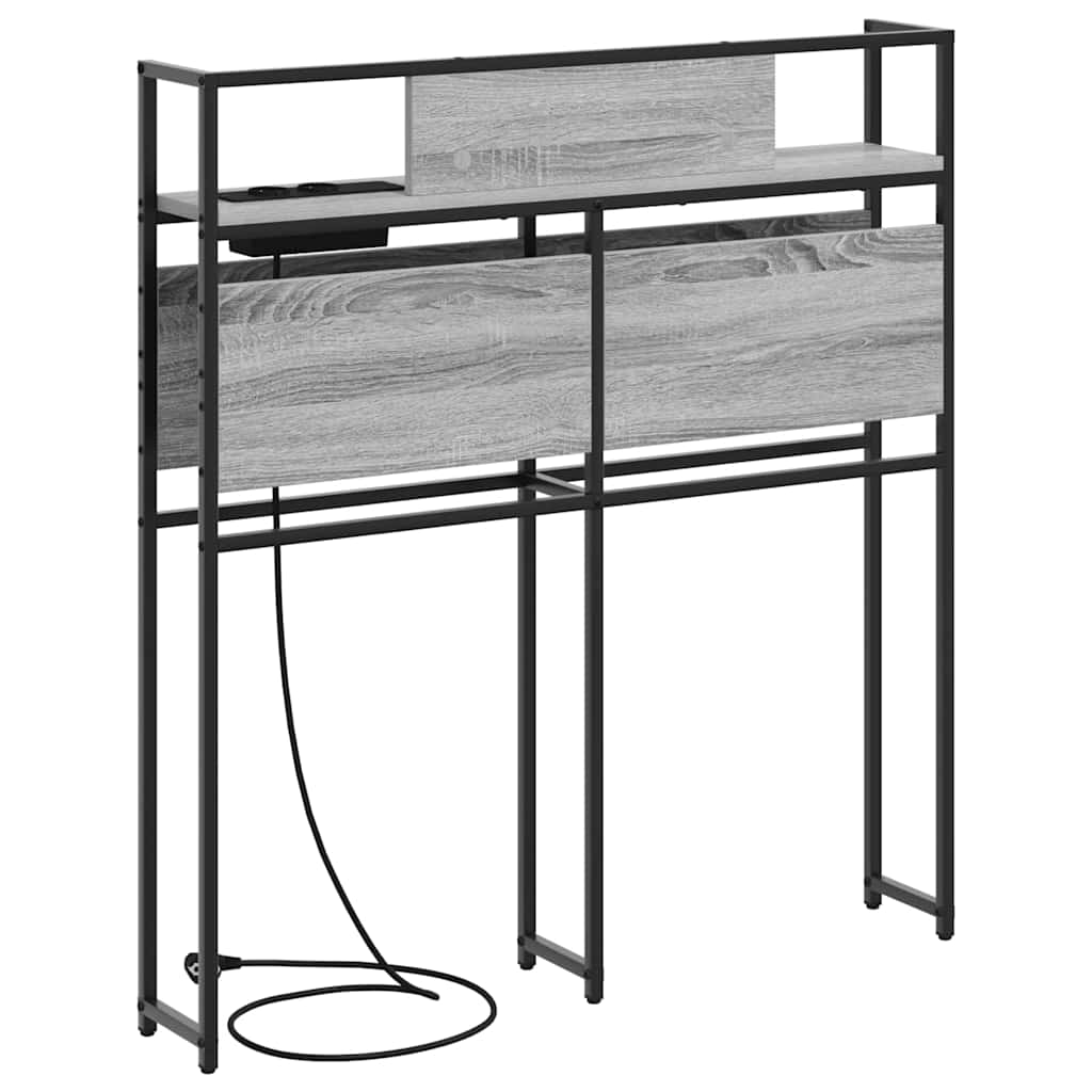 Testata contenitore Grigio sonoma 80 cm Legno multistrato