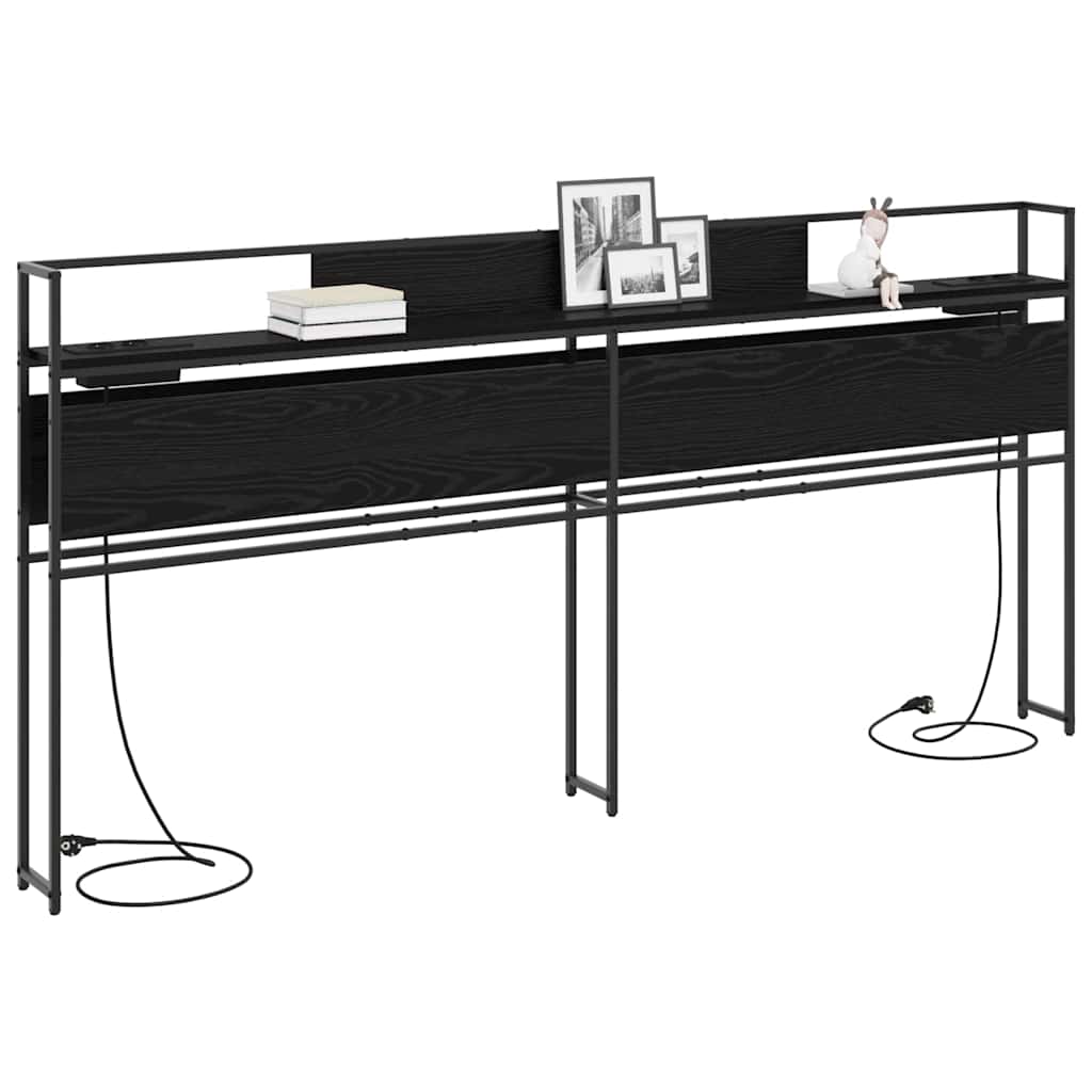 Testata contenitore Rovere nero 180 cm Legno multistrato