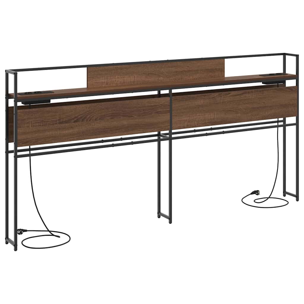 Testata contenitore Rovere marrone 180 cm Legno multistrato