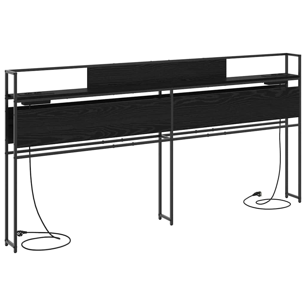 Testata contenitore Rovere nero 200 cm Legno multistrato