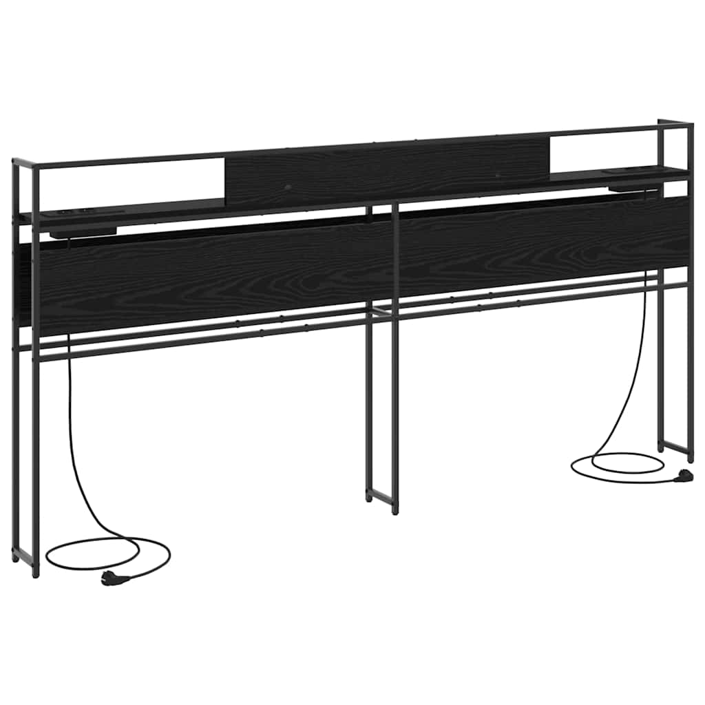 Testata contenitore Rovere nero 200 cm Legno multistrato