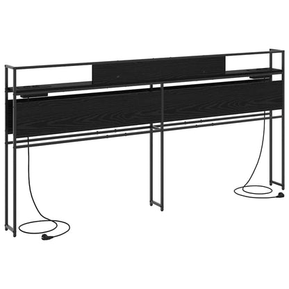 Testata contenitore Rovere nero 200 cm Legno multistrato