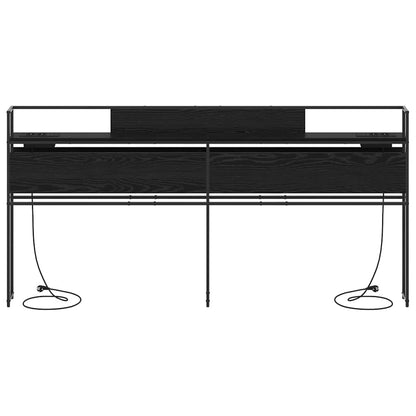 Testata contenitore Rovere nero 200 cm Legno multistrato