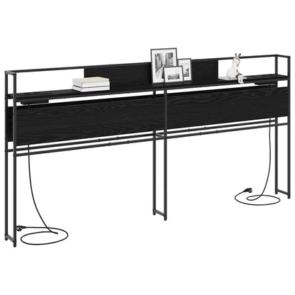 Testata contenitore Rovere nero 200 cm Legno multistrato