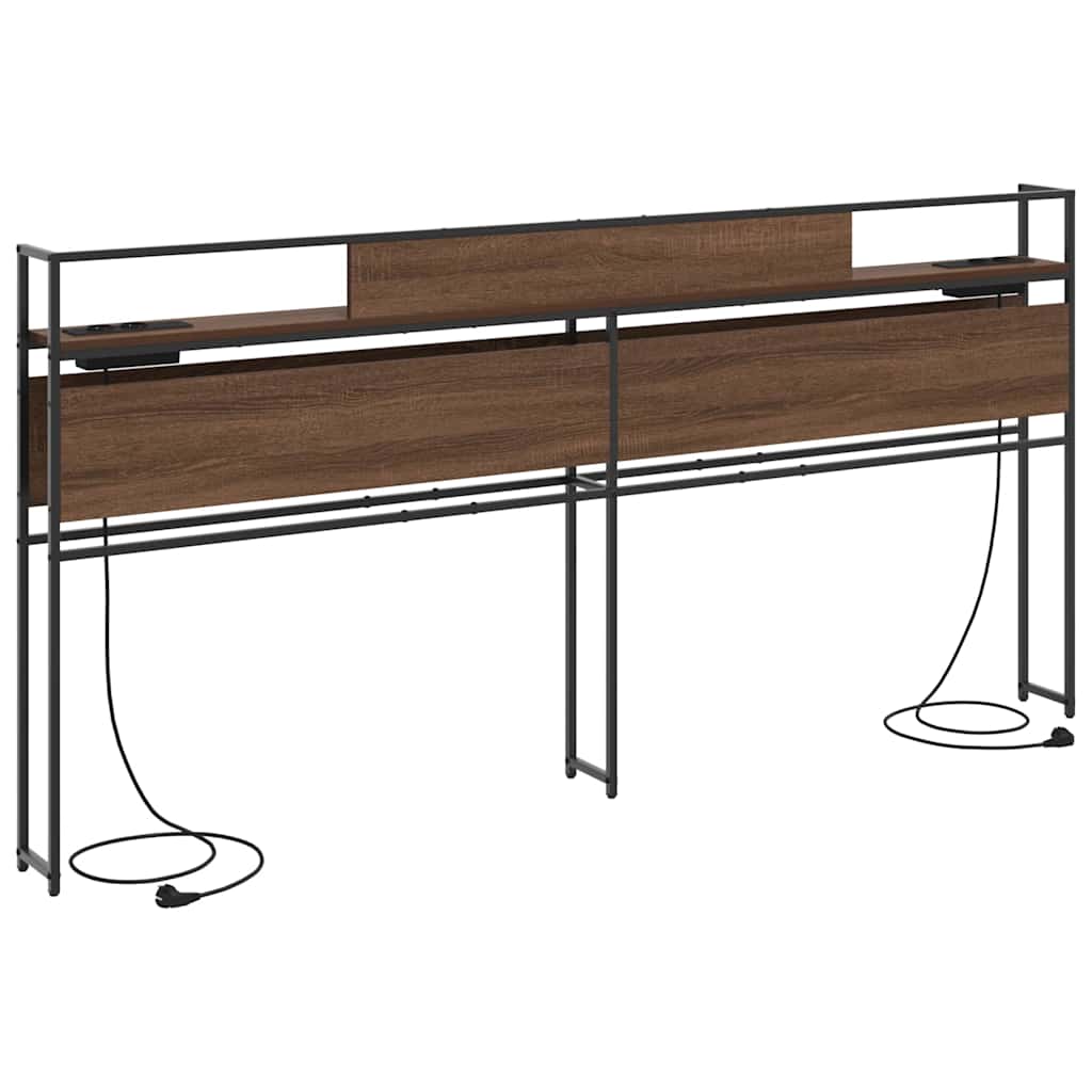 Testata contenitore Rovere marrone 200 cm Legno multistrato