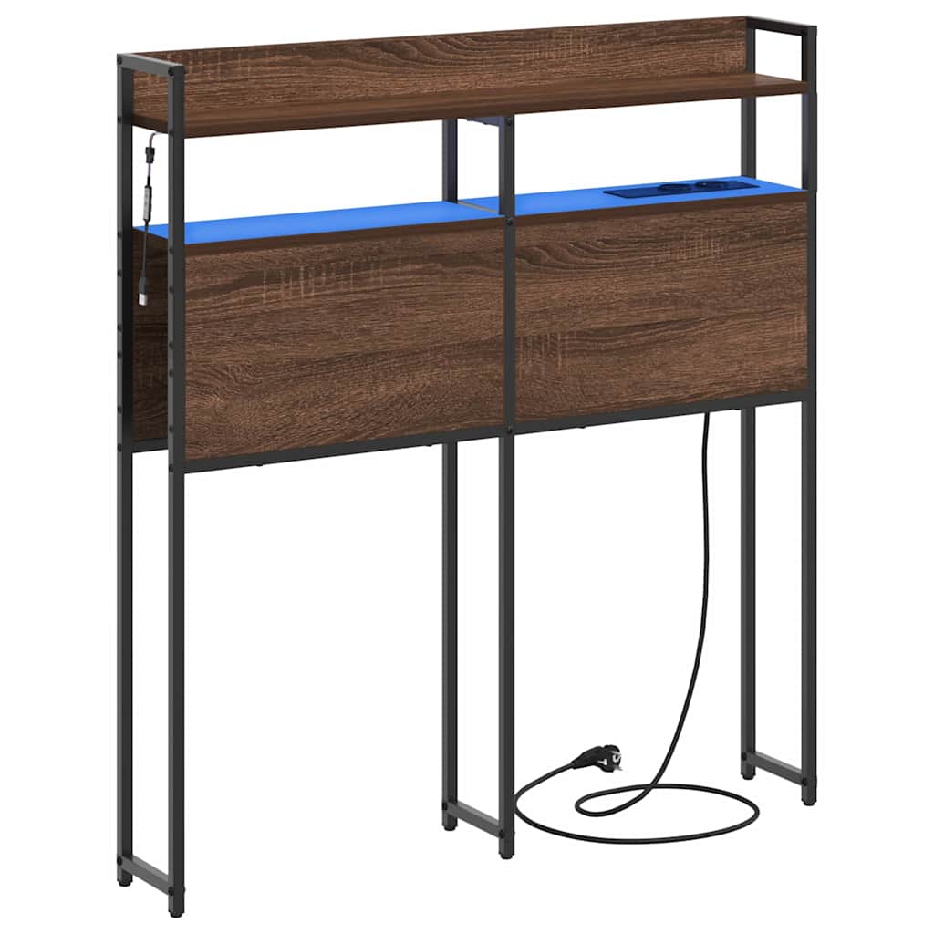 Testata contenitore Rovere marrone 80 cm Legno multistrato