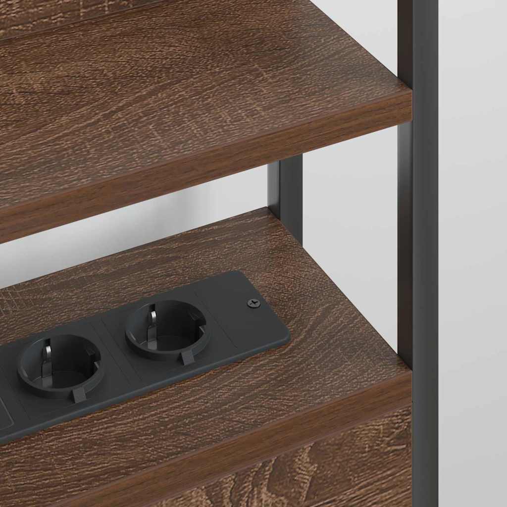 Testata contenitore Rovere marrone 135 cm Legno multistrato