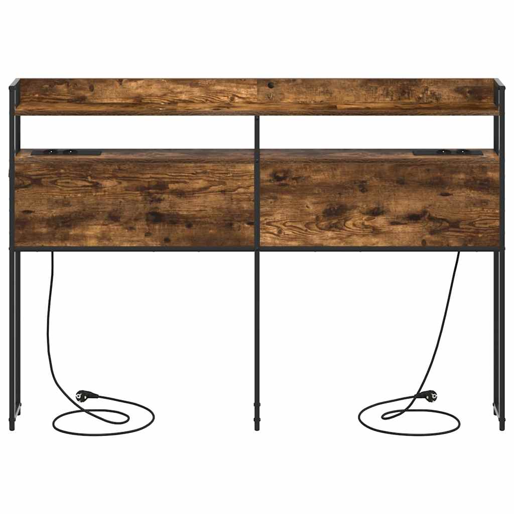 Testata contenitore con testiera Rovere fumo 140,5 x 15 x 98 cm