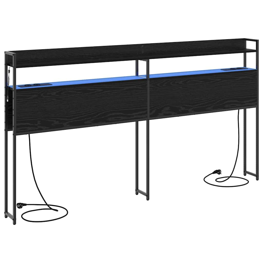 Testata contenitore Rovere nero 180 cm Legno multistrato