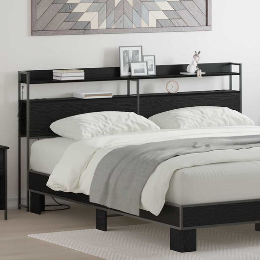 Testata contenitore Rovere nero 200 cm Legno multistrato