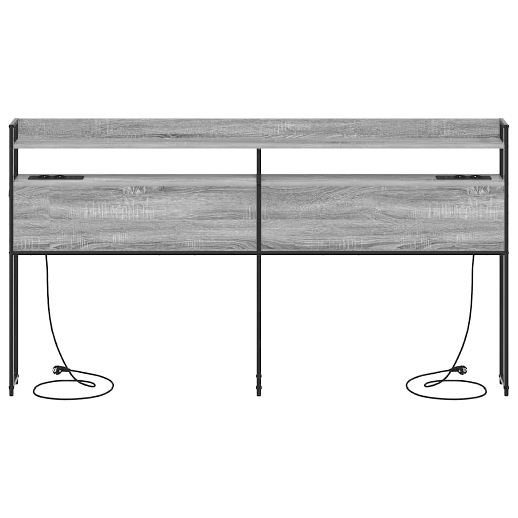 Testata contenitore Grigio sonoma 200 cm Legno multistrato