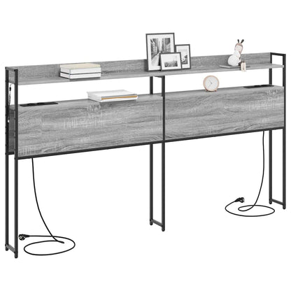 Testata contenitore Grigio sonoma 200 cm Legno multistrato