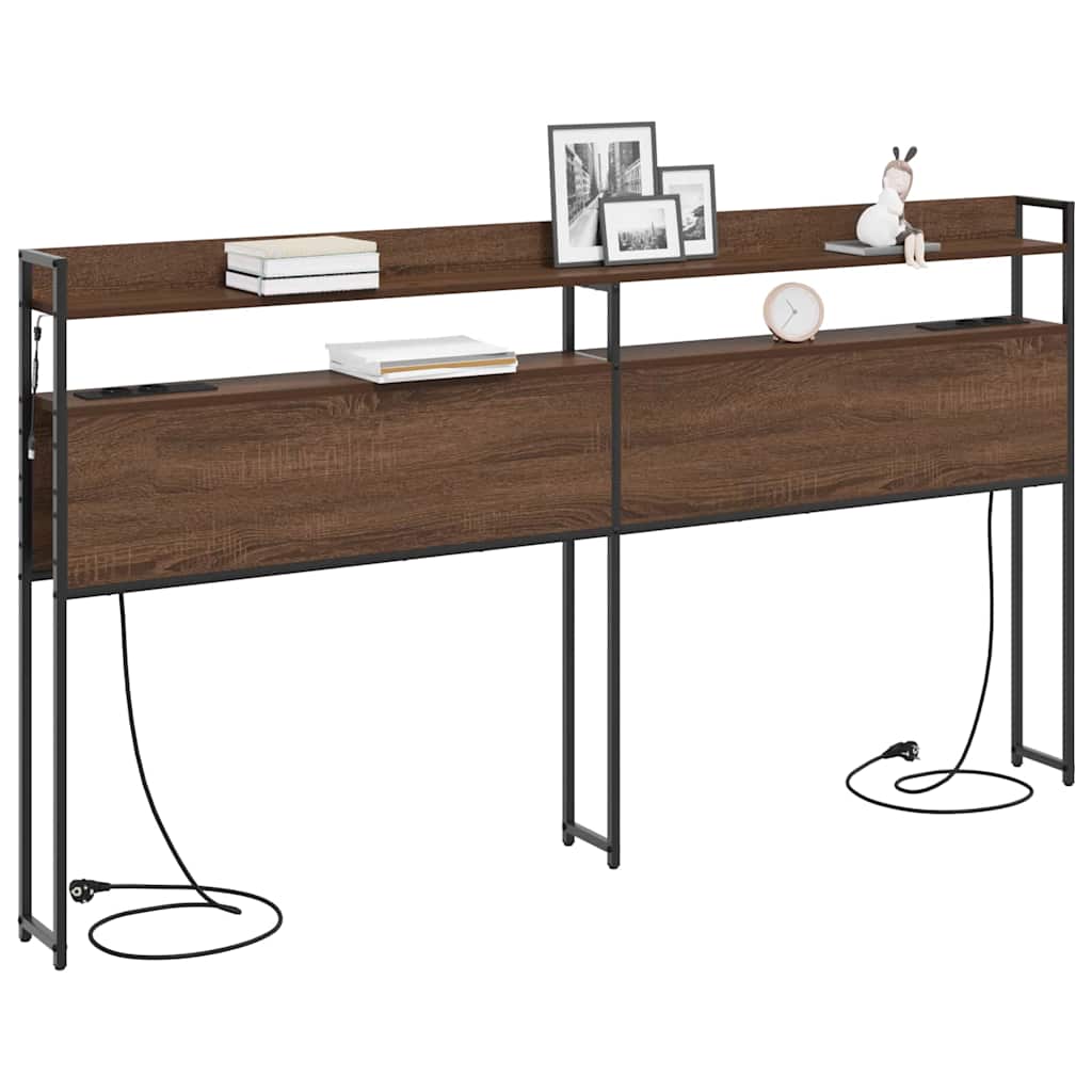 Testata contenitore Rovere marrone 200 cm Legno multistrato