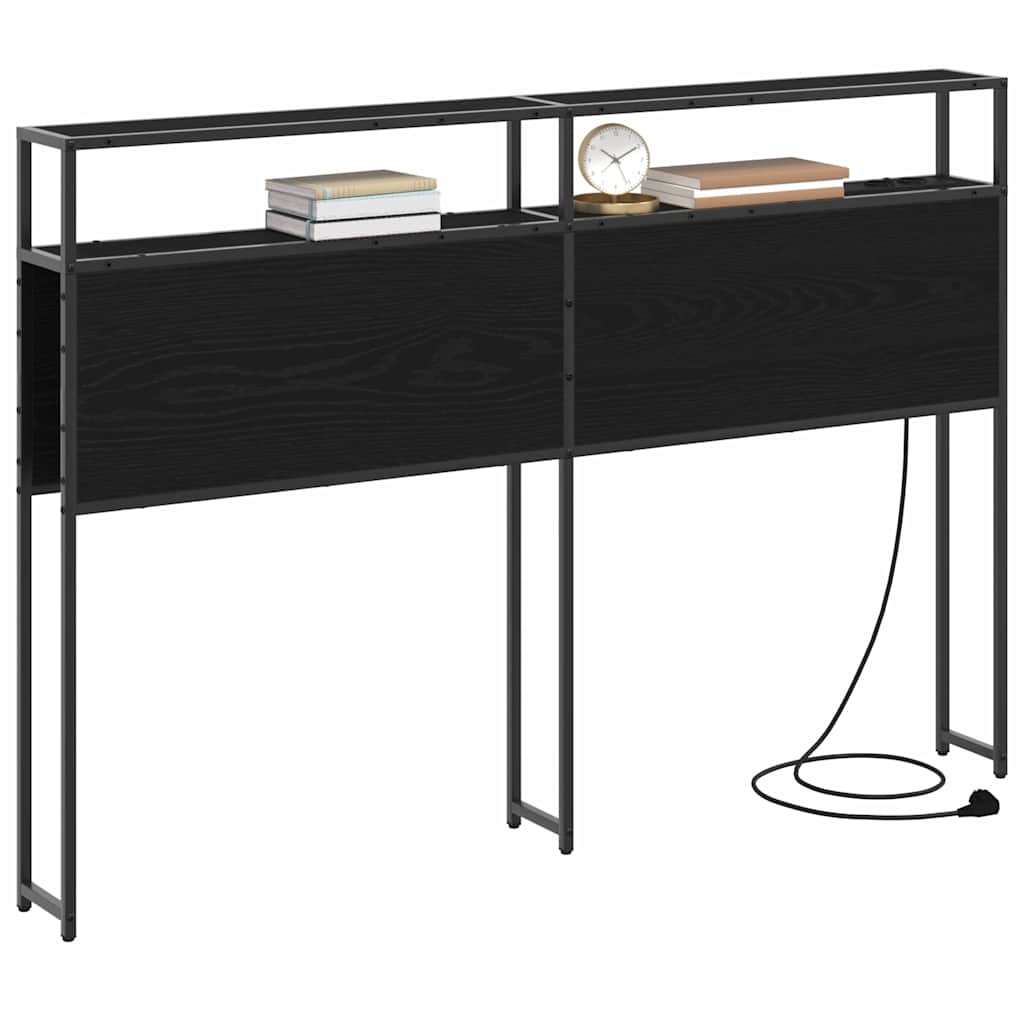 Testata contenitore Rovere nero 120 cm Legno multistrato