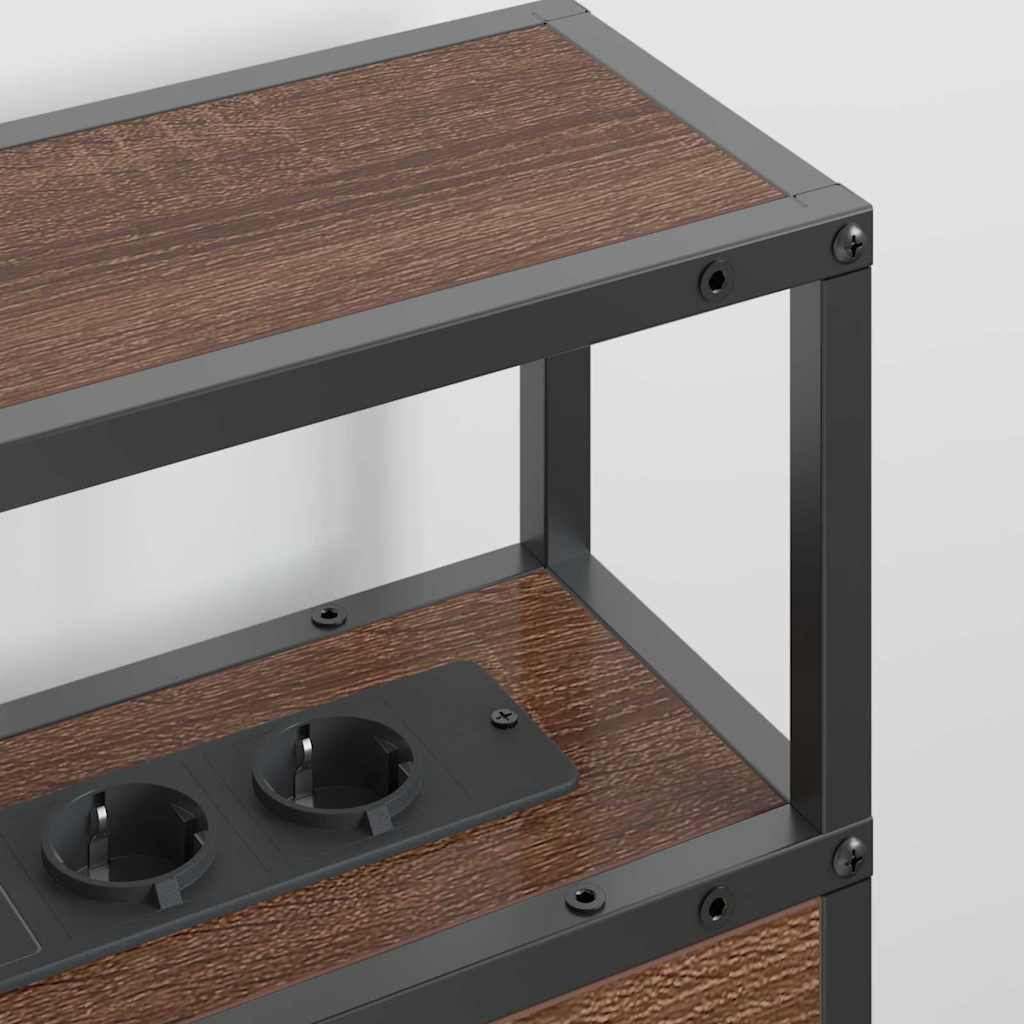 Testata contenitore Rovere marrone 135 cm Legno multistrato