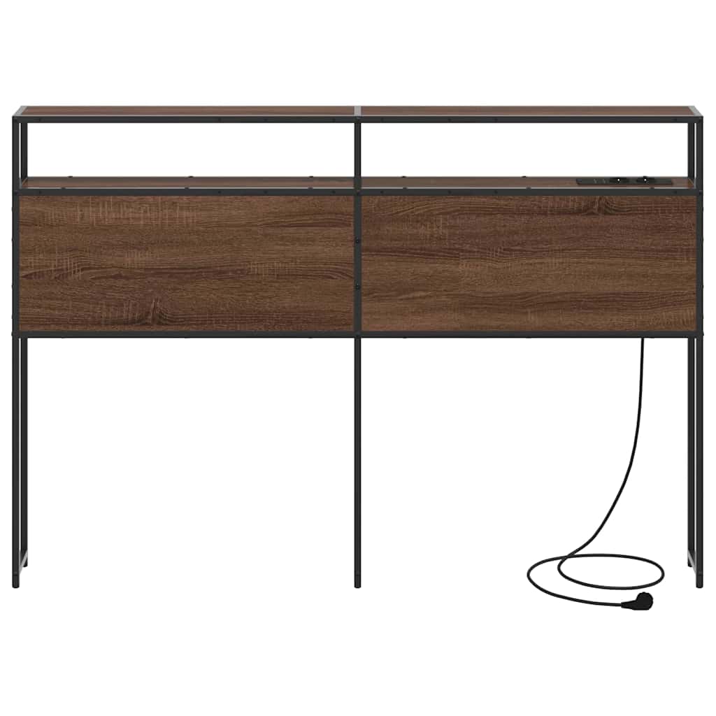 Testata contenitore Rovere marrone 135 cm Legno multistrato